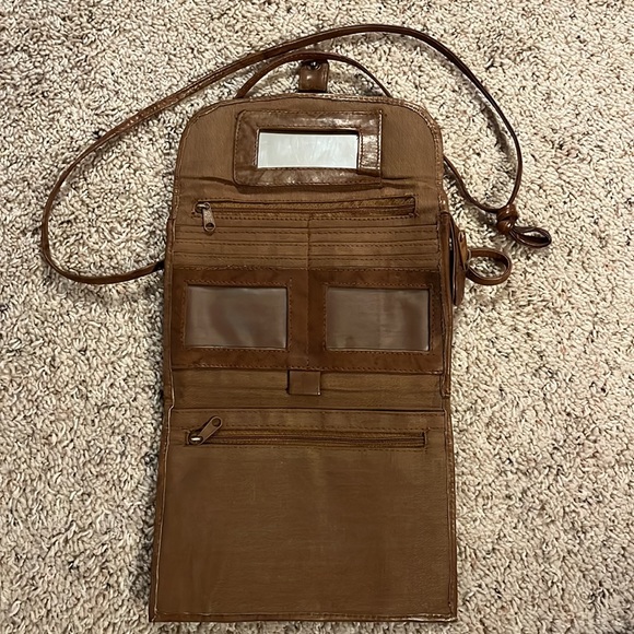 Vintage Wilson’s Leather Brown Wallet Front Crossbody Purse - Picture 5 of 8